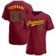 Custom Crimson Navy-Gold Authentic Baseball Jersey