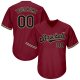 Custom Crimson Black-Khaki Authentic Throwback Rib-Knit Baseball Jersey Shirt